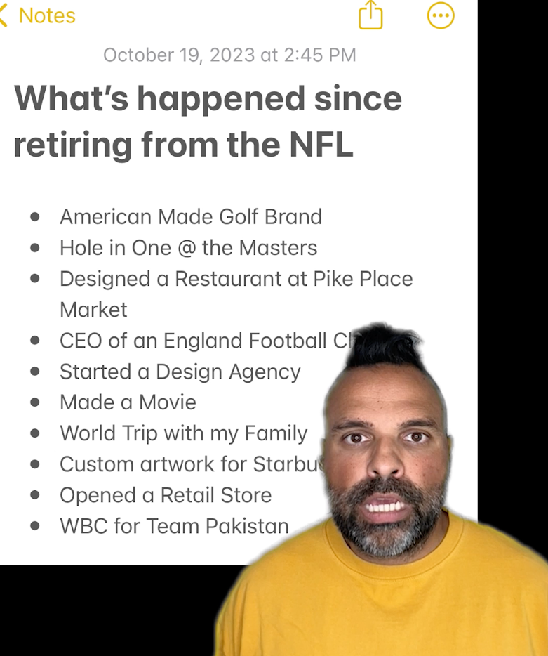 Since I retired from the NFL