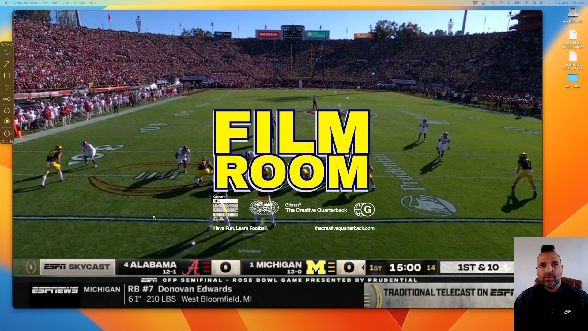 Film Room - JJ McCarthy, Michigan vs Alabama 01/01/24